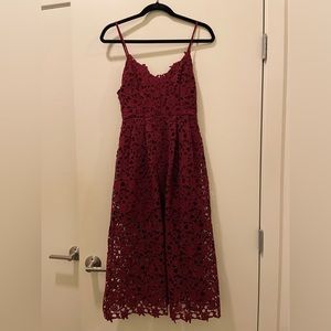 ASTR Maroon Midi Dress